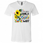 Every Child T, White, V-Neck T-Shirt