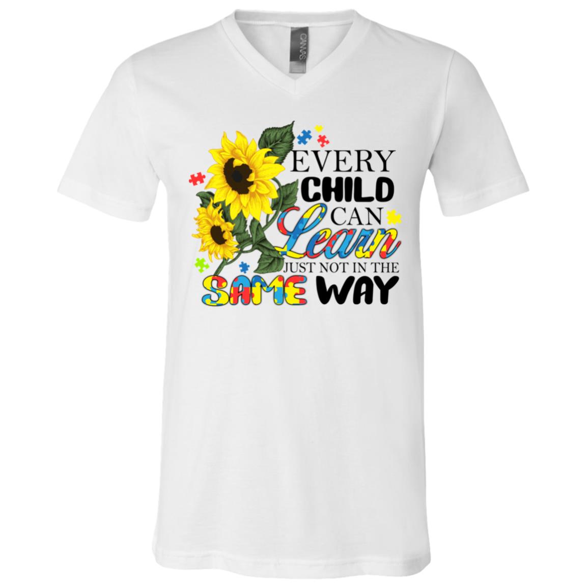 Every Child T, White, V-Neck T-Shirt