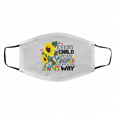 Every Child mask, White, Cloth Face Cover – Medium/Large