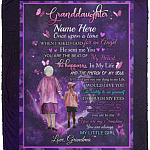 Personalized to My Granddaughter, White, Cozy Plush Fleece Blanket - 50x60 Personalized to My Granddaughter, White, Cozy Plush Fleece Blanket - 50x60