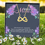 Bonus Mom There Is No Straight Path In Life But I Am Glad You Walked In Mine Infinity Heart Pendant Necklace