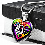 Proud Strong Autism Mom Unbreakable Heart Pendant Necklace – Autism Warrior Mom Pride Heart Necklace - Heart Luxury Necklace (Silver)