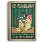 Close Your Eyes Take A Break Pick Up A Book Disappear Gallery Wrapped Framed Canvas Prints - Unframed Poster, White, 0.75'' Framed Canvas Close Your Eyes Take A Break Pick Up A Book Disappear Gallery Wrapped Framed Canvas Prints - Unframed Poster, White, 0.75'' Framed Canvas