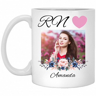 Personalized Custom Photo Mug, White, 11 oz. White Mug