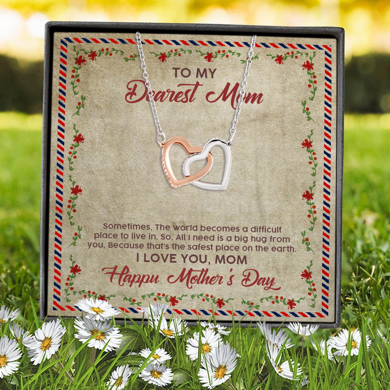 4KT. To My Dearest Mom Sometimes(4) Interlocking Hearts Necklace 7