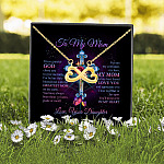 Daughter to My Mom I'm so Grateful God Chose You to Give Me Birth Mothers Day Infinity Heart Pendant Necklace