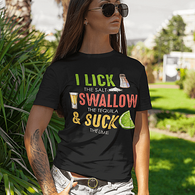 Alternative view of Cinco De Mayo I Lick The Salt Swallow The Tequila And Suck The Lime T-shirt - Cinco De Mayo Party V-neck
