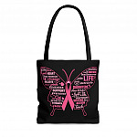 Breast Cancer Awareness All Over Print Tote Bag - Shoulder Bag - Reusable Grocery Shopping Bag