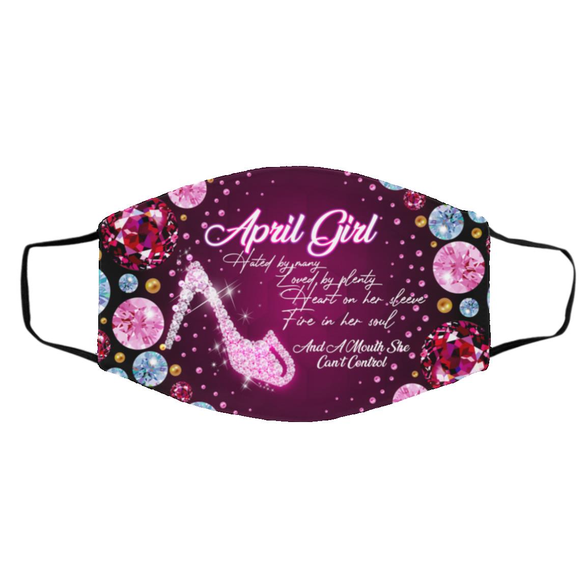 April Girl Hated, White, Cloth Face Cover – Medium/Large April Girl Hated, White, Cloth Face Cover – Medium/Large