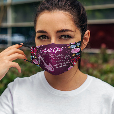 Alternative view of April Girl Hated By Many Loved By Plenty Washable Reusable Custom Printed Cloth Face Mask Cover