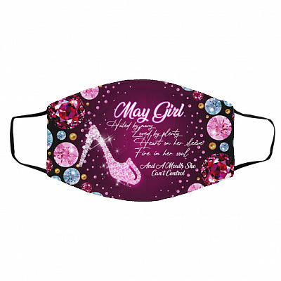 May Girl Hated, White, Cloth Face Cover – Medium/Large