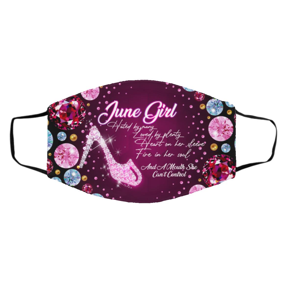 June Girl Hated, White, Cloth Face Cover – Medium/Large June Girl Hated, White, Cloth Face Cover – Medium/Large