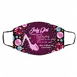 July Girl Hated, White, Cloth Face Cover – Medium/Large