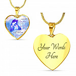 I Know Heaven Is A Beautiful Place Because They Have My Mom Heart Pendant Necklace - Heart Luxury Necklace (Gold Plated)