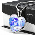 I Know Heaven Is A Beautiful Place Because They Have My Mom Heart Pendant Necklace - Heart Luxury Necklace (Silver)