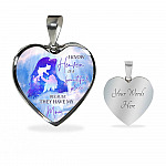 I Know Heaven Is A Beautiful Place Because They Have My Mom Heart Pendant Necklace - Heart Luxury Necklace (Silver)