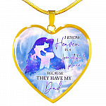 I Know Heaven Is A Beautiful Place Because They Have My Dad Heart Pendant Necklace - Heart Luxury Necklace (Gold Plated) I Know Heaven Is A Beautiful Place Because They Have My Dad Heart Pendant Necklace - Heart Luxury Necklace (Gold Plated)