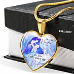 I Know Heaven Is A Beautiful Place Because They Have My Dad Heart Pendant Necklace - Heart Luxury Necklace (Gold Plated) I Know Heaven Is A Beautiful Place Because They Have My Dad Heart Pendant Necklace - Heart Luxury Necklace (Gold Plated)