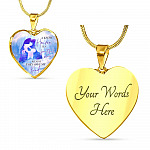 I Know Heaven Is A Beautiful Place Because They Have My Dad Heart Pendant Necklace - Heart Luxury Necklace (Gold Plated) I Know Heaven Is A Beautiful Place Because They Have My Dad Heart Pendant Necklace - Heart Luxury Necklace (Gold Plated)