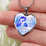 I Know Heaven Is A Beautiful Place Because They Have My Dad Heart Pendant Necklace - Heart Luxury Necklace (Silver) I Know Heaven Is A Beautiful Place Because They Have My Dad Heart Pendant Necklace - Heart Luxury Necklace (Silver)