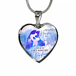 I Know Heaven Is A Beautiful Place Because They Have My Dad Heart Pendant Necklace - Heart Luxury Necklace (Silver) I Know Heaven Is A Beautiful Place Because They Have My Dad Heart Pendant Necklace - Heart Luxury Necklace (Silver)