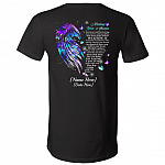 Personalized Missing You Always, Black, V-Neck T-Shirt