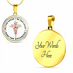 See The Good Be The Light Make The Difference Circle Pendant Necklace - Circle Luxury Necklace (Gold Plated)