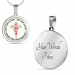 See The Good Be The Light Make The Difference Circle Pendant Necklace - Circle Luxury Necklace (Silver)