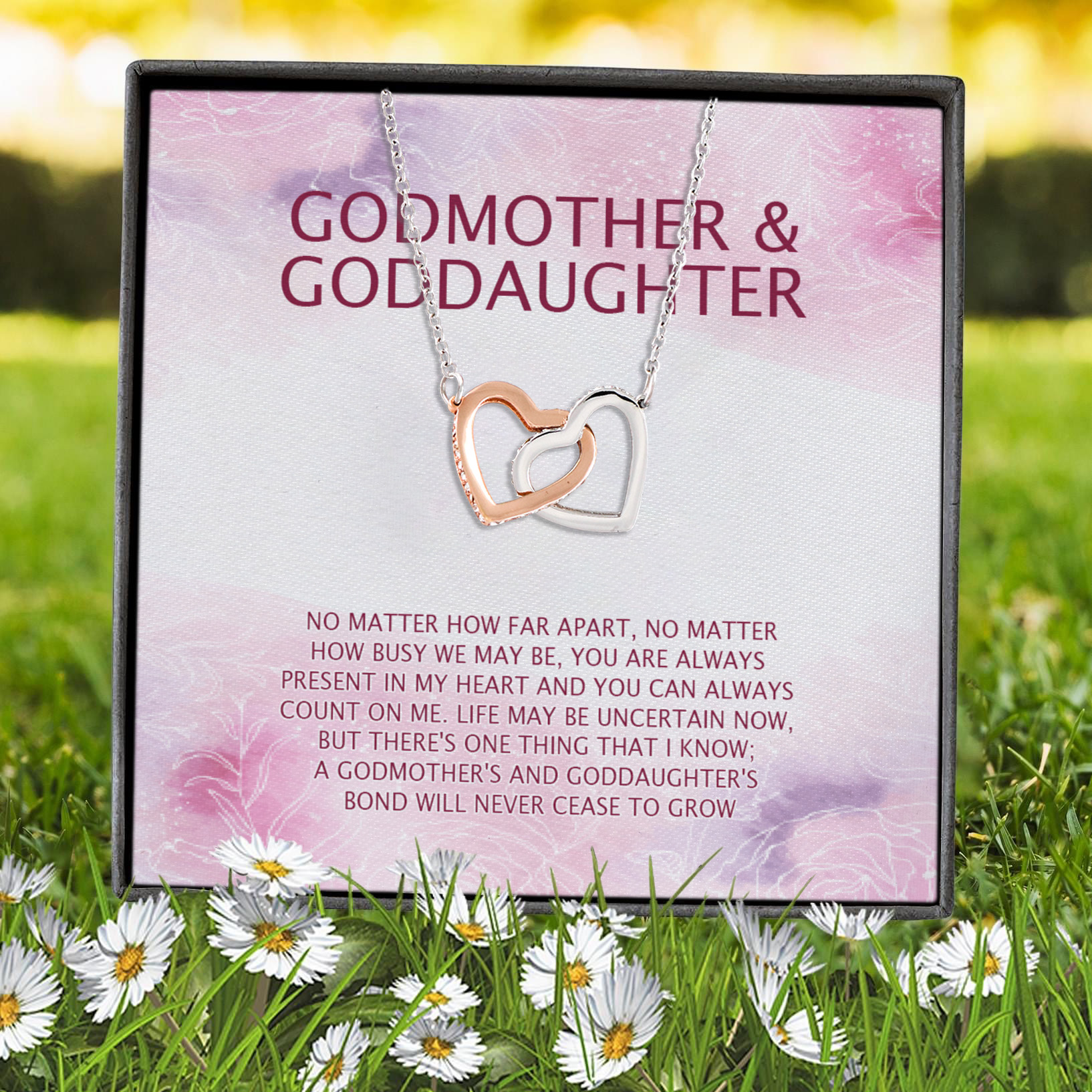 3HP. Godmother & Goddaughter(3) Interlocking Hearts Necklace 7