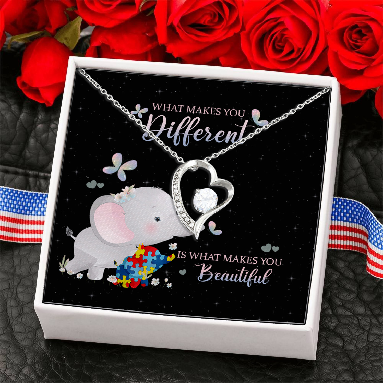 7NH. Makes You Different (message card) Forever Love Necklace (Silver) 6