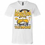 I Am The Librarian, White, V-Neck T-Shirt