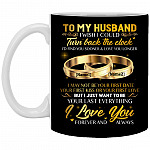 Personalized To My Husband, Black, 11 oz. White Mug