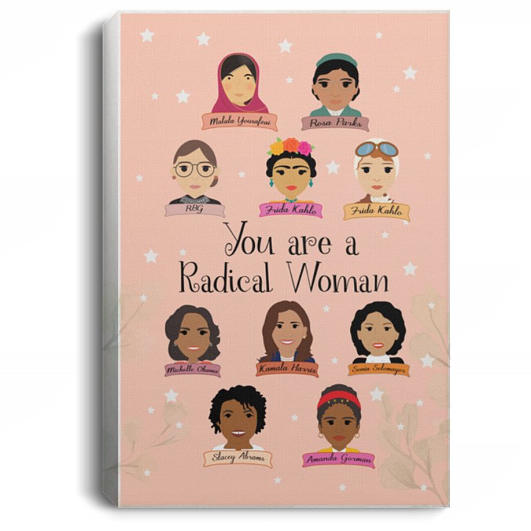 Kamala Amanda Michelle Ruth Rosa - Influential Women History Month Framed Canvas Prints - Unframed Poster, White, 0.75'' Framed Canvas