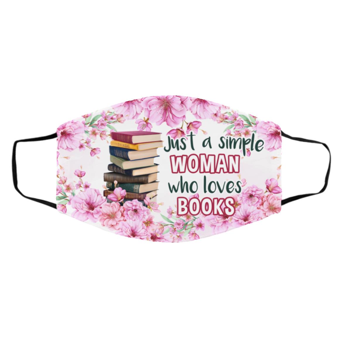 Just A Simple Woman, White, Cloth Face Cover – Medium/Large Just A Simple Woman, White, Cloth Face Cover – Medium/Large