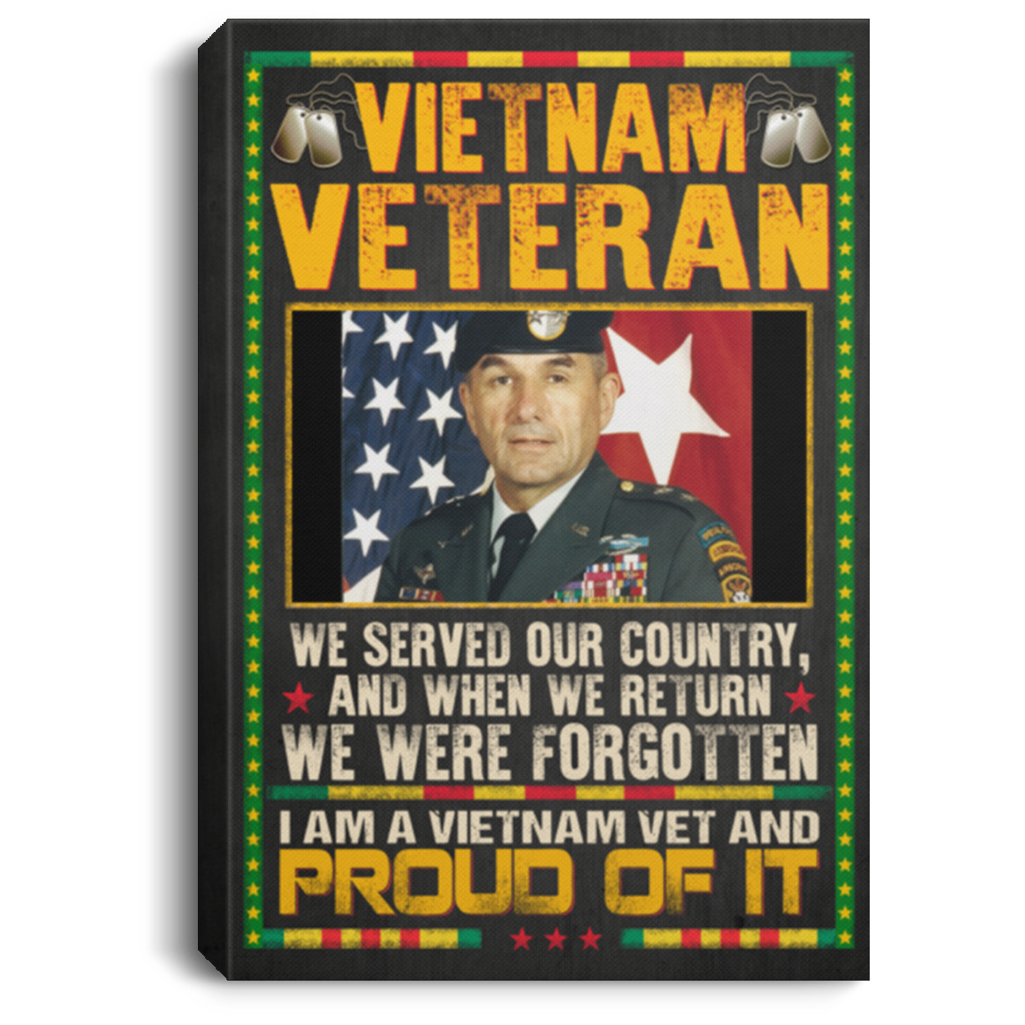 Personalized Photo Vietnam Veteran We Served Our Country We Were Forgotten Framed Canvas Prints - Unframed Poster, White, 0.75'' Framed Canvas Personalized Photo Vietnam Veteran We Served Our Country We Were Forgotten Framed Canvas Prints - Unframed Poster, White, 0.75'' Framed Canvas