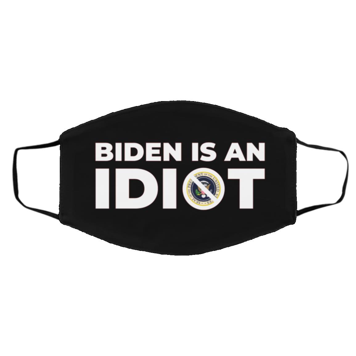 Idiot Mask, Black, Cloth Face Cover – Medium/Large Idiot Mask, Black, Cloth Face Cover – Medium/Large