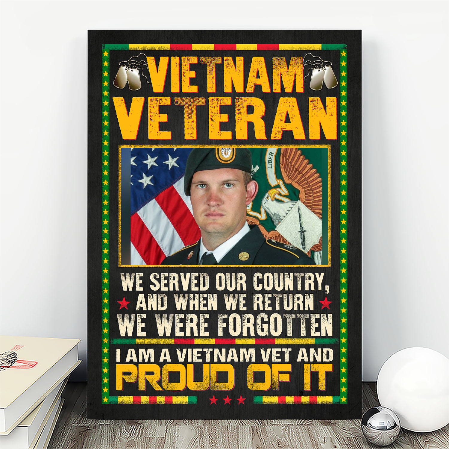 5VT. Vietnam Veteran We Served Our Country Custom canvas mk1