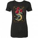 Occult Moon Rose, Vintage Black, Premium Ladies T-Shirt
