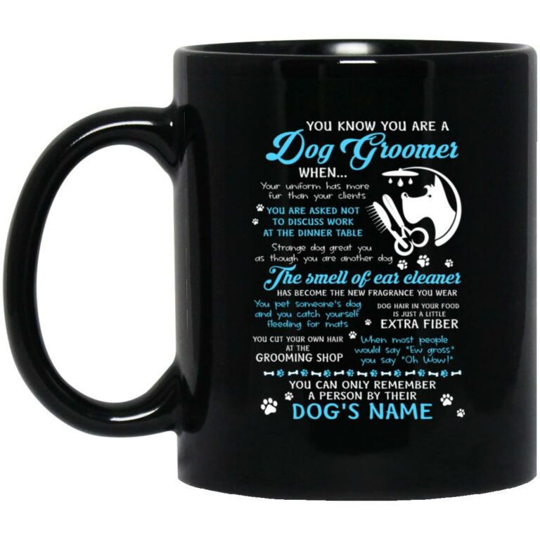 Dog Grommer, Black, 11 oz. Black Mug
