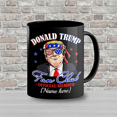 Alternative view of Personalized Donald Trump Fan Club Official Member Pro Trump Coffee Mug - Beer Stein - Water Bottle