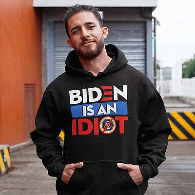 Alternative view of Anti Biden Is An Idiot - Trump 2024 Pro Trump Hoodie - Sweatshirt