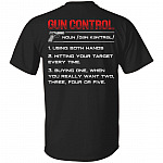 Gun Control Using Both, Black, Unisex T-Shirt