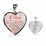 Mom You Held My Hand For Many Years Supported Me Through Joy And Tears Heart Pendant Necklace - Heart Luxury Necklace (Silver)