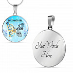 December Girl They Whispered To Her You Cannot Withstand The Storm Circle Pendant Necklace - Circle Luxury Necklace (Silver)