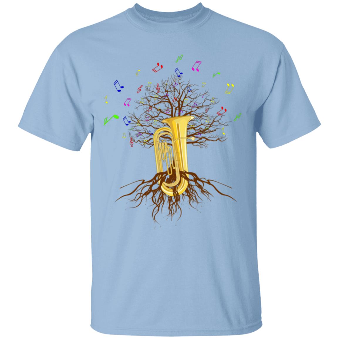 Tuba Tree T-Shirt, Light Blue, Unisex T-Shirt