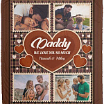 Personalized Photo Dear Daddy, White, Cozy Plush Fleece Blanket - 50x60 Personalized Photo Dear Daddy, White, Cozy Plush Fleece Blanket - 50x60