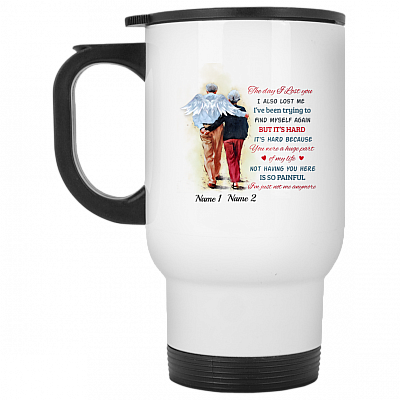 14 oz. White Travel Mug