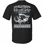 I'm Not A Widower I'm A Husband To A Beautiful Wife With Wings Wife In Heaven Print On Back Only T-shirt, Black, Unisex T-Shirt