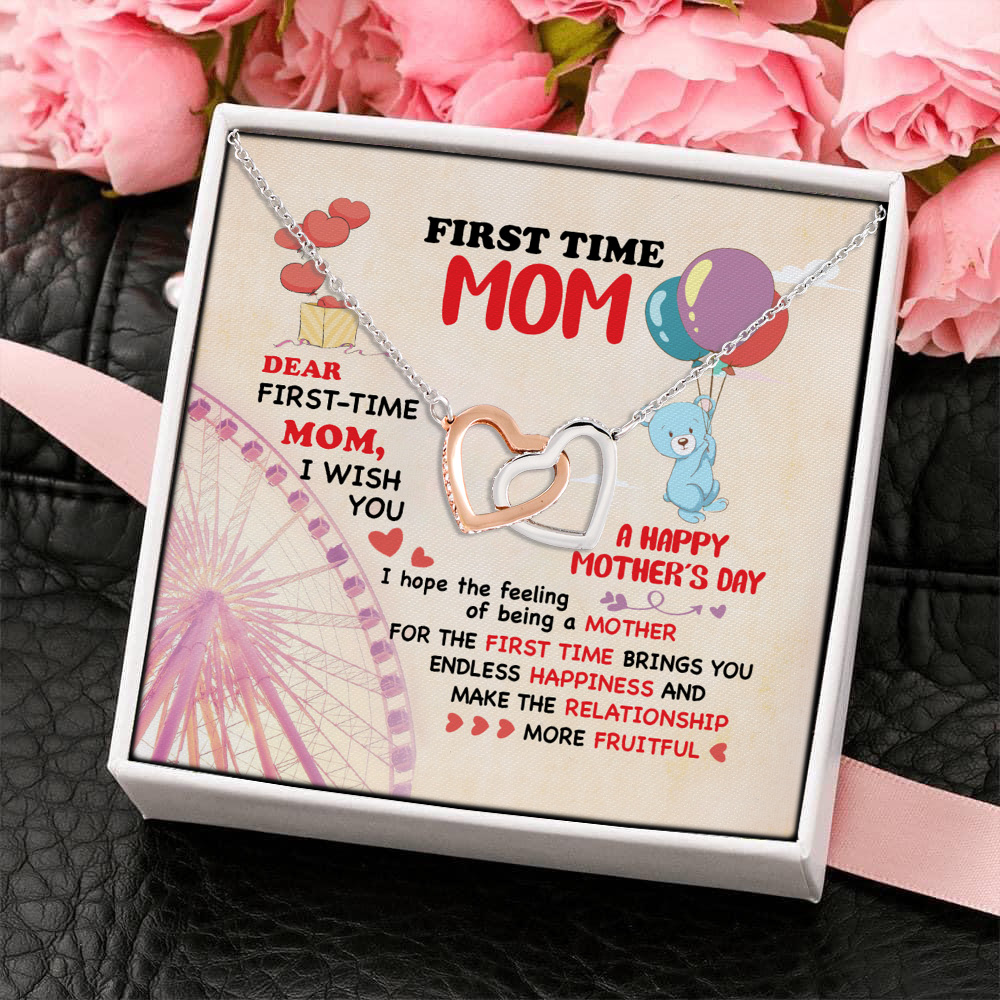 2KT. First Time Mom (6) Interlocking Hearts Necklace 4