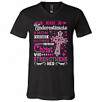 christ shirt, Black, V-Neck T-Shirt